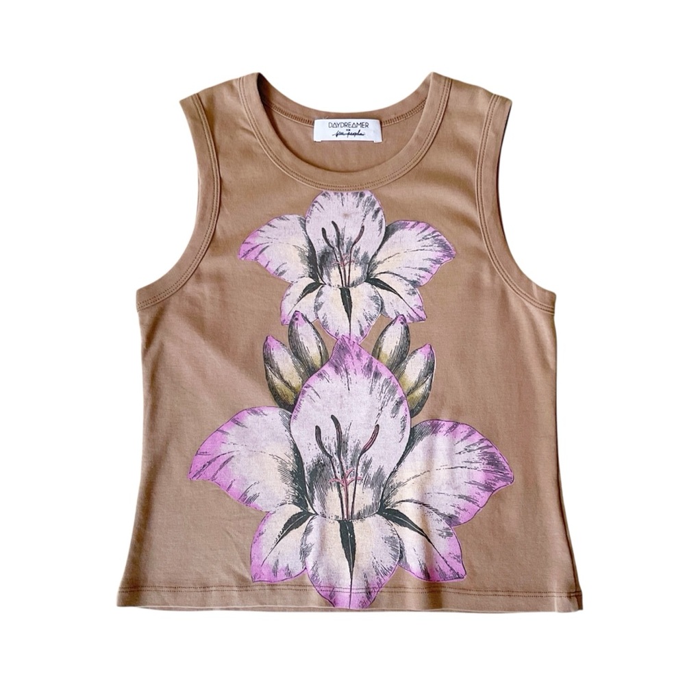 Daydreamer for Free People Blooming Floral Shrunken Tank Size L (Runs Small)